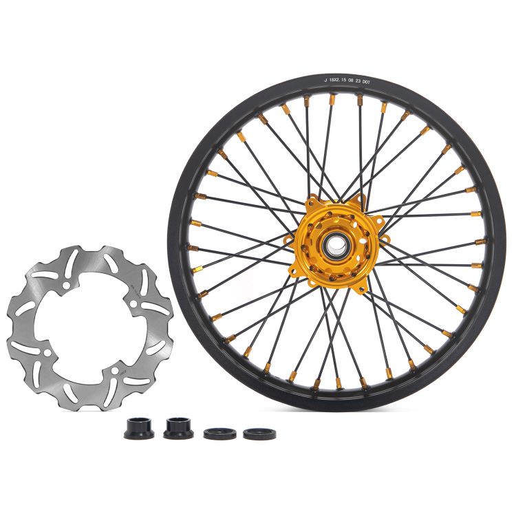 For Suzuki RMZ250 2007-2024 / Suzuki RMZ450 2005-2024 21 Front 18 Rear Wheel Rim Hub Rotor Set