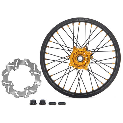 For Suzuki RMZ250 2007-2024 / Suzuki RMZ450 2005-2024 21 Front 18 Rear Wheel Rim Hub Rotor Set