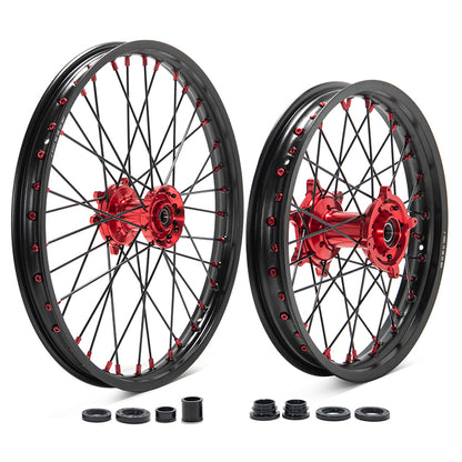 For Honda CRF250R 14-24 / CRF450R 13-24 / CRF250RX 19-24 / CRF450RX 17-24 Front Rear Spoked Wheel Rim Hub Set