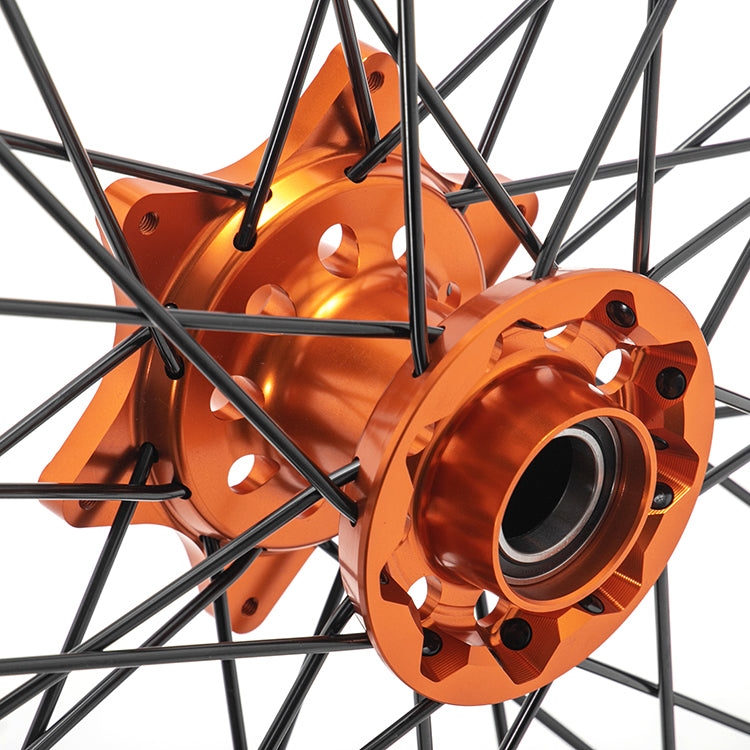 For KTM / Beta / GAS GAS / Husaberg / Husqvarna / Sherco / Alpha 2003-2024 21" Front 18" Rear Spoked Wheel Rim Hubs Set