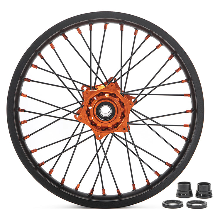 For KTM / Beta / GAS GAS / Husaberg / Husqvarna / Sherco / Alpha 2003-2024 21" Front 18" Rear Spoked Wheel Rim Hubs Set