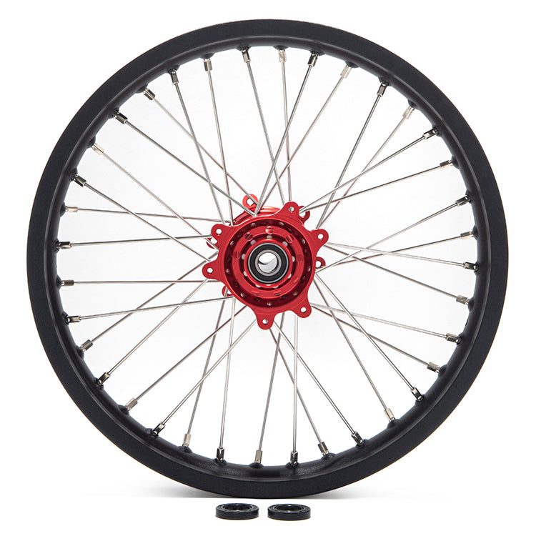 21" Front / 18" Rear Aluminum Spoke Wheel Rims CNC Hubs Set for Talaria Komodo