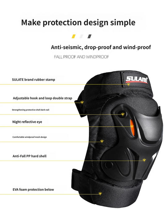 SULAITE Motorcycle Riding Gear: Off-Road Knee Guards and Elbow Guards for Motorcycles and E-Scooters