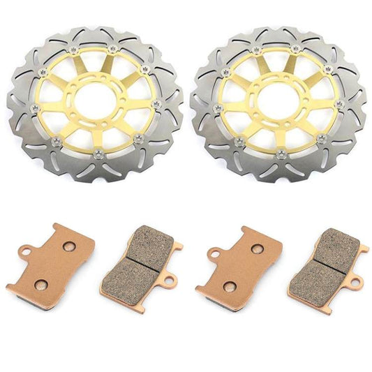 Returned 2pcs Front Brake Disc Rotors & Front Brake Pad for Triumph Tiger 1050 2007-2014