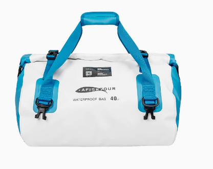 40L Waterproof Motorcycle Duffel Bag - Motorcycle Luggage Tail Bag with Straps for Back Seat - Roll Top Dry Bag for Kayaking, Rafting, Boating, Camping, Travel, Beach
