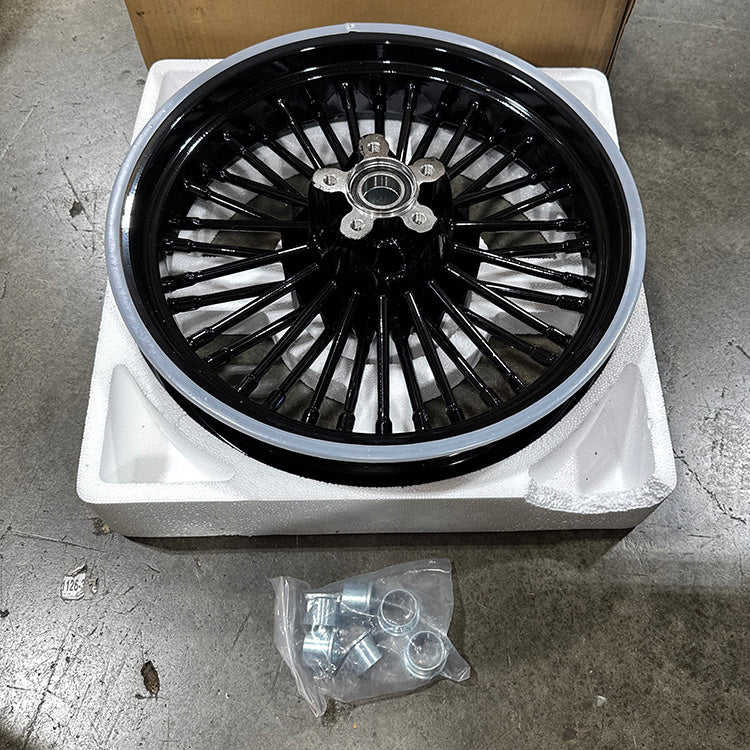 Returned For Harley Touring Electra Glide / Road King / Road Glide / Street Glide 1984-2008 Front Rear Dual Disc Fat Spoke Wheel