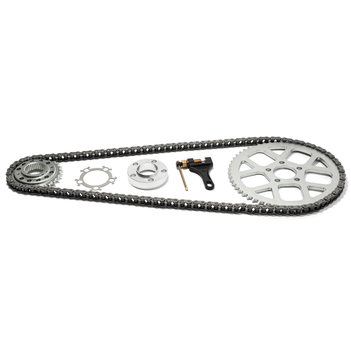 530 X-Ring Chain Conversion Kit For Harley-Davidson Dyna 2006-2017 25T/55T Sprocket & Offset Spacer Set