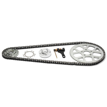 530 X-Ring Chain Conversion Kit For Harley-Davidson Dyna 2006-2017 25T/55T Sprocket & Offset Spacer Set