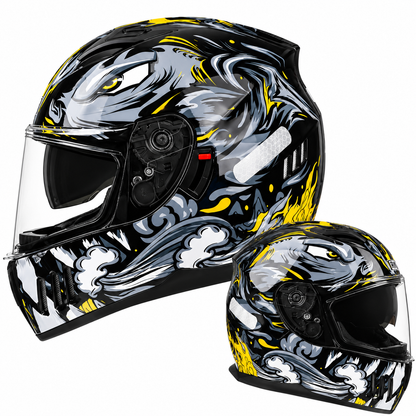 Motorcycle Helmet with Bluetooth, Dual Visors, Breathability, and Protection