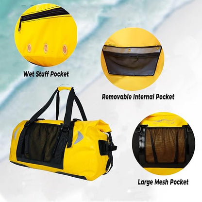 65L Waterproof Motorcycle Rear Seat Bag – High-Capacity Sports & Riding Saddlebag / Convertible Backpack