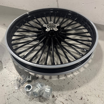 Returned Front 21x 2.15 For Harley Dyna / Touring / Softail Rear Dual Disc Fat Spoke Wheels