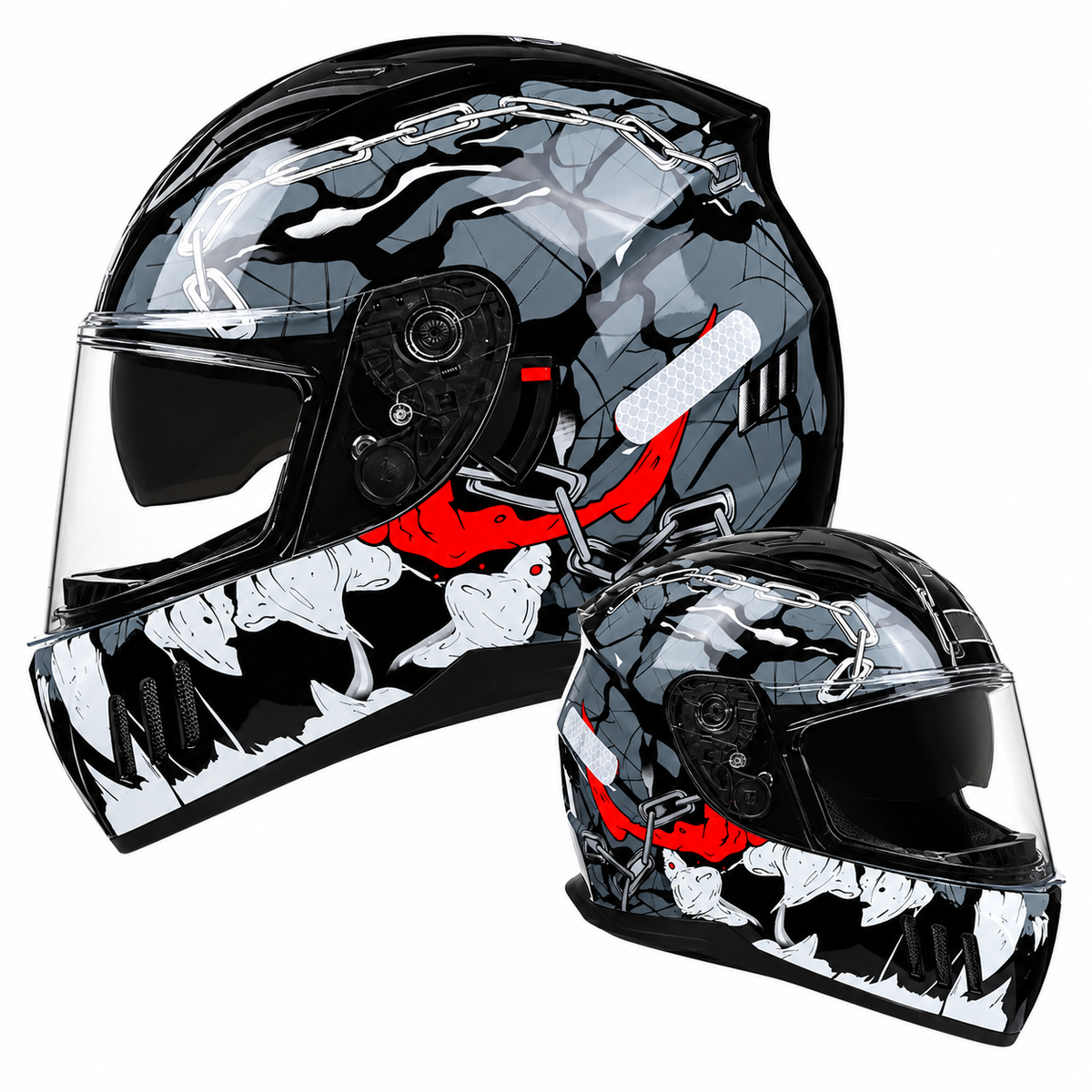 Motorcycle Helmet with Bluetooth, Dual Visors, Breathability, and Protection