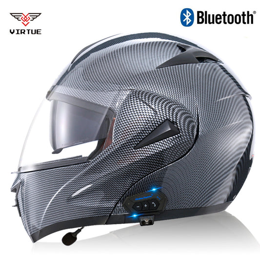 Electric Motorcycle Bluetooth Helmet for Men Flip-Up Helmet, Racing Helmet