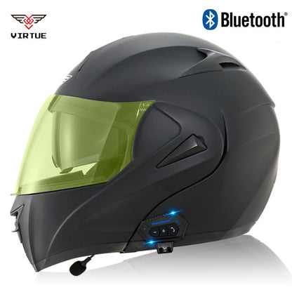 Electric Motorcycle Bluetooth Helmet for Men Flip-Up Helmet, Racing Helmet