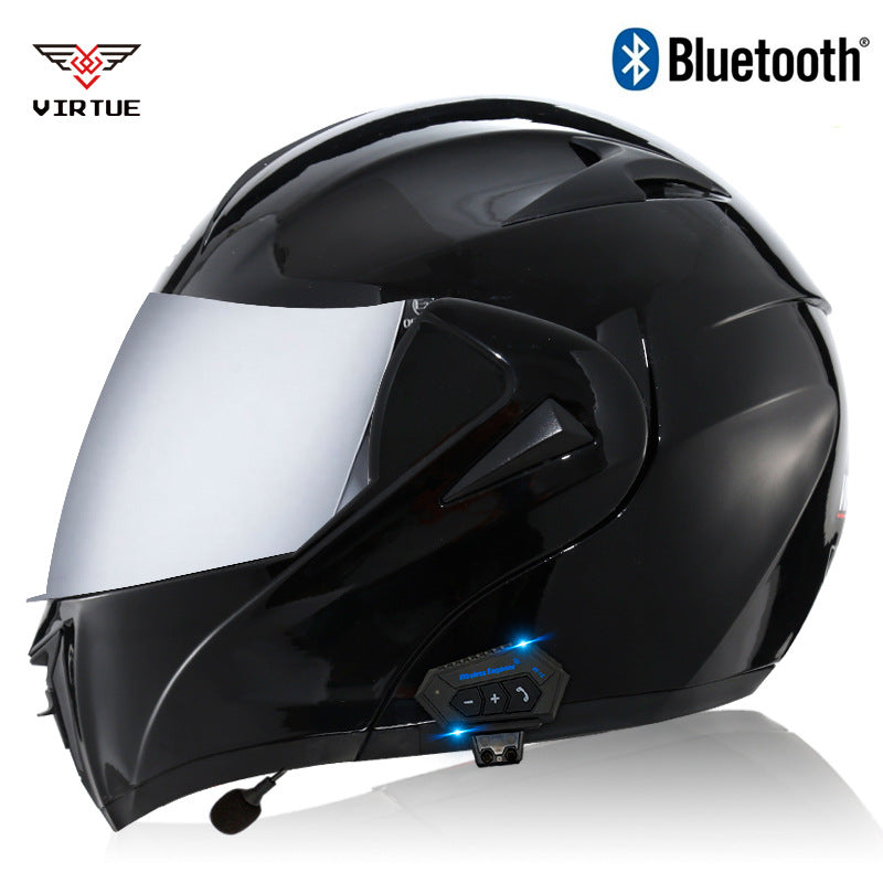 Electric Motorcycle Bluetooth Helmet for Men Flip-Up Helmet, Racing Helmet