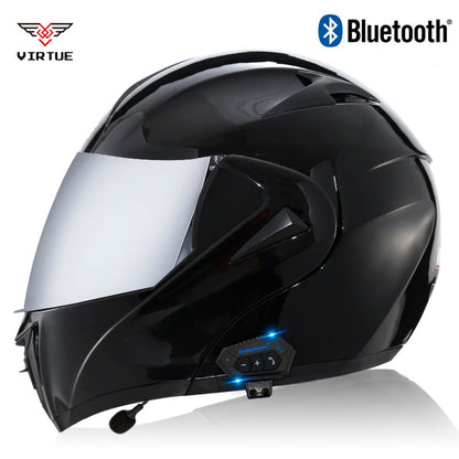 Electric Motorcycle Bluetooth Helmet for Men Flip-Up Helmet, Racing Helmet