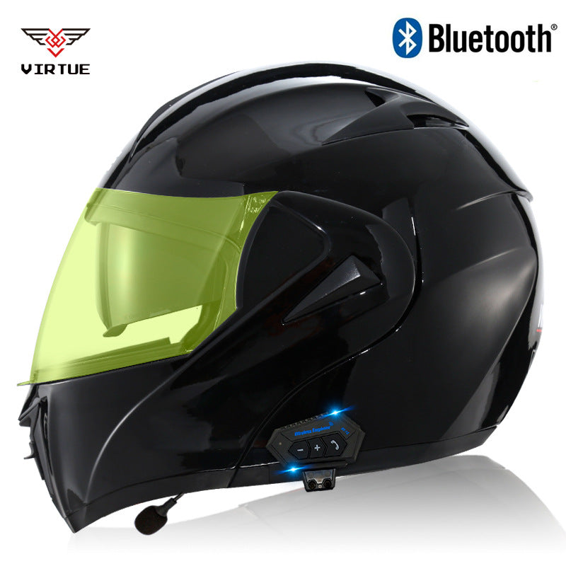 Electric Motorcycle Bluetooth Helmet for Men Flip-Up Helmet, Racing Helmet