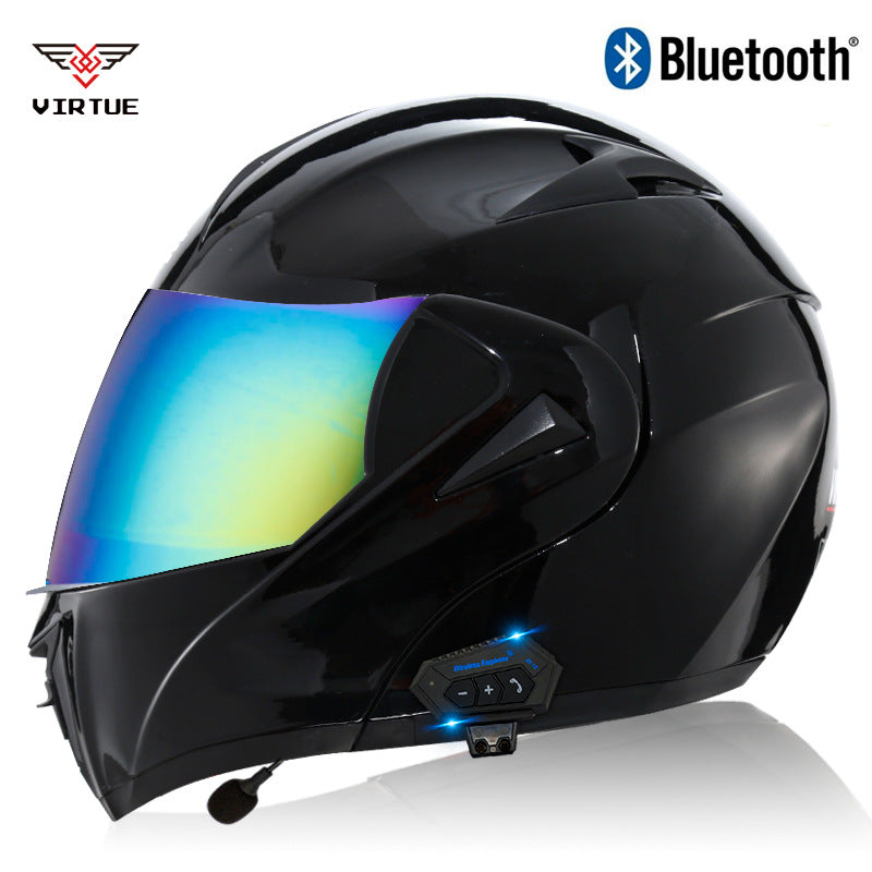 Electric Motorcycle Bluetooth Helmet for Men Flip-Up Helmet, Racing Helmet