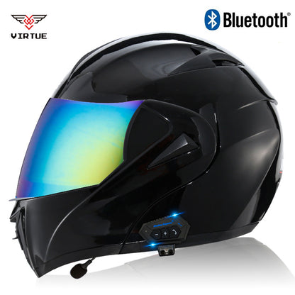 Electric Motorcycle Bluetooth Helmet for Men Flip-Up Helmet, Racing Helmet