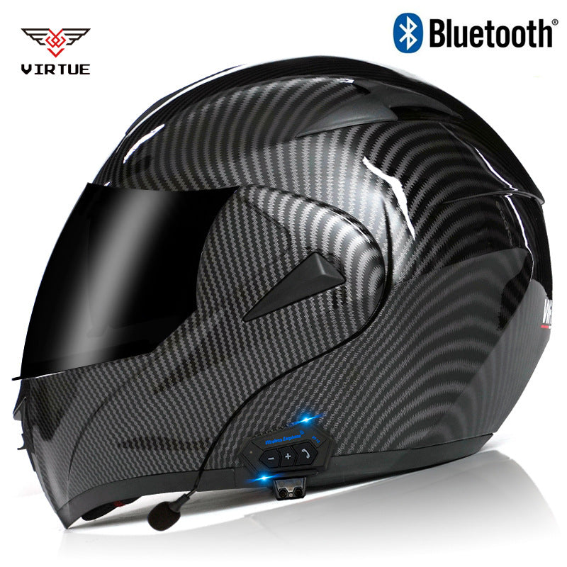Electric Motorcycle Bluetooth Helmet for Men Flip-Up Helmet, Racing Helmet
