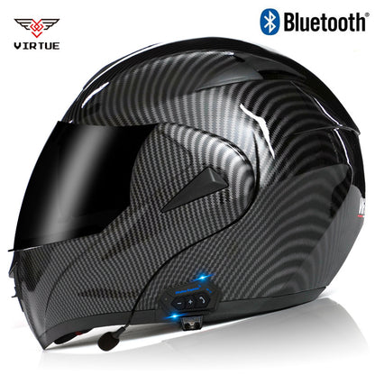 Electric Motorcycle Bluetooth Helmet for Men Flip-Up Helmet, Racing Helmet
