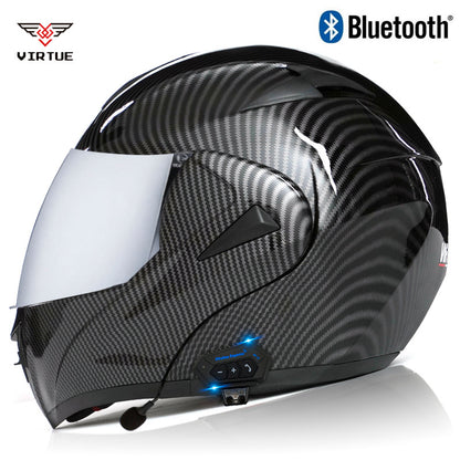 Electric Motorcycle Bluetooth Helmet for Men Flip-Up Helmet, Racing Helmet