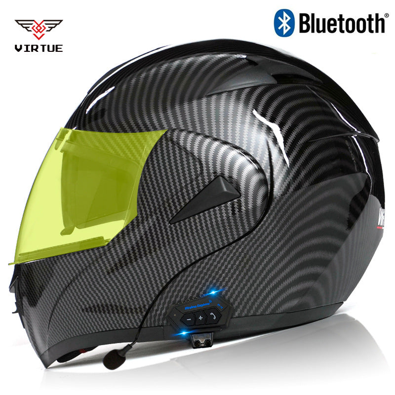 Electric Motorcycle Bluetooth Helmet for Men Flip-Up Helmet, Racing Helmet