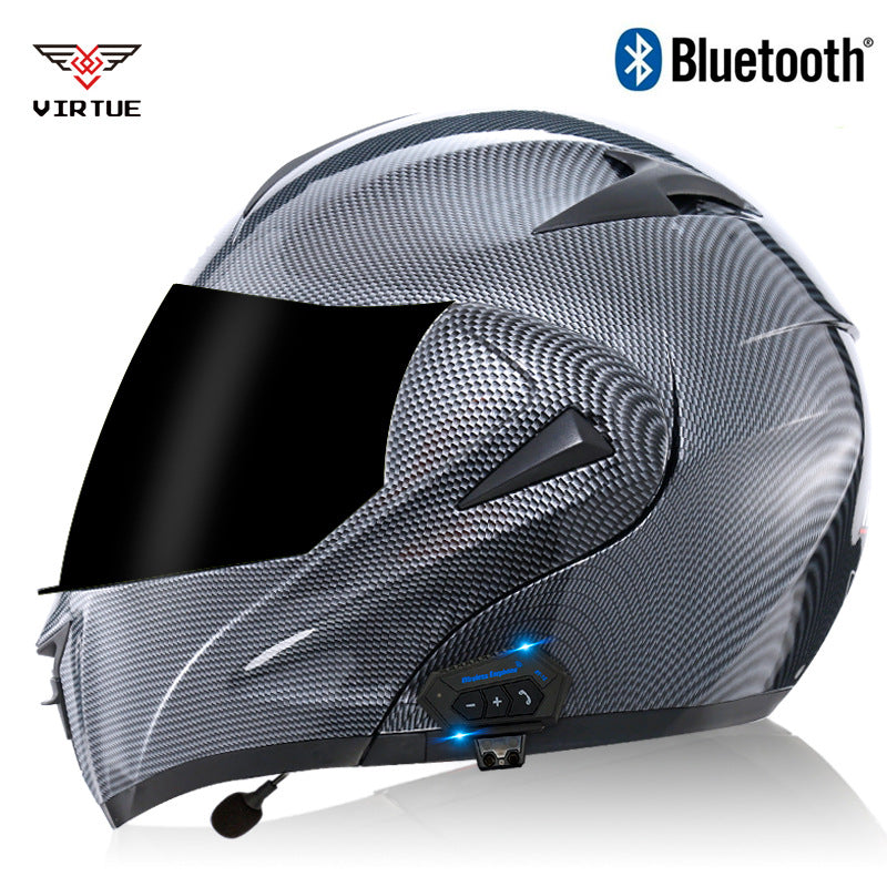 Electric Motorcycle Bluetooth Helmet for Men Flip-Up Helmet, Racing Helmet
