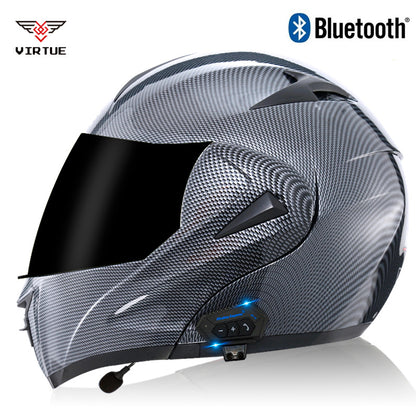 Electric Motorcycle Bluetooth Helmet for Men Flip-Up Helmet, Racing Helmet