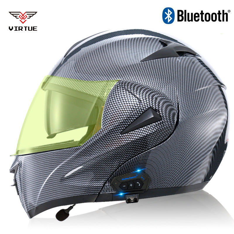 Electric Motorcycle Bluetooth Helmet for Men Flip-Up Helmet, Racing Helmet