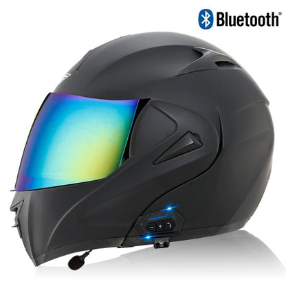 Electric Motorcycle Bluetooth Helmet for Men Flip-Up Helmet, Racing Helmet