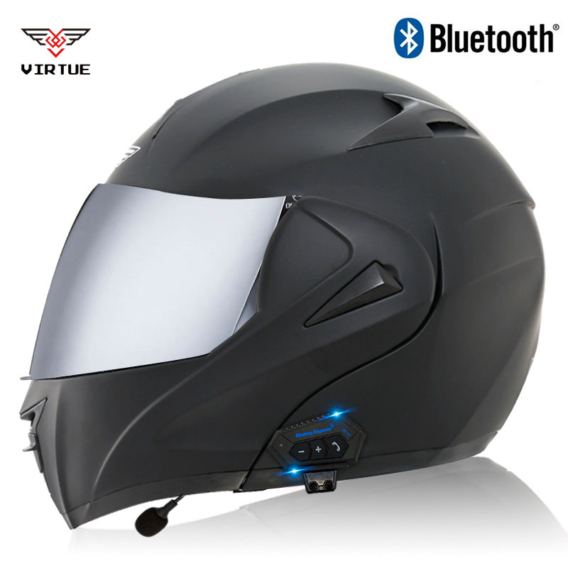 Electric Motorcycle Bluetooth Helmet for Men Flip-Up Helmet, Racing Helmet