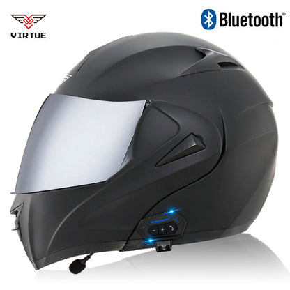 Electric Motorcycle Bluetooth Helmet for Men Flip-Up Helmet, Racing Helmet
