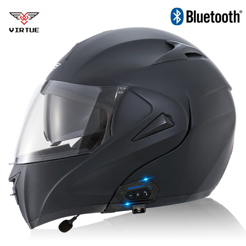 Electric Motorcycle Bluetooth Helmet for Men Flip-Up Helmet, Racing Helmet