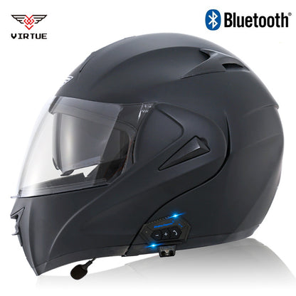 Electric Motorcycle Bluetooth Helmet for Men Flip-Up Helmet, Racing Helmet