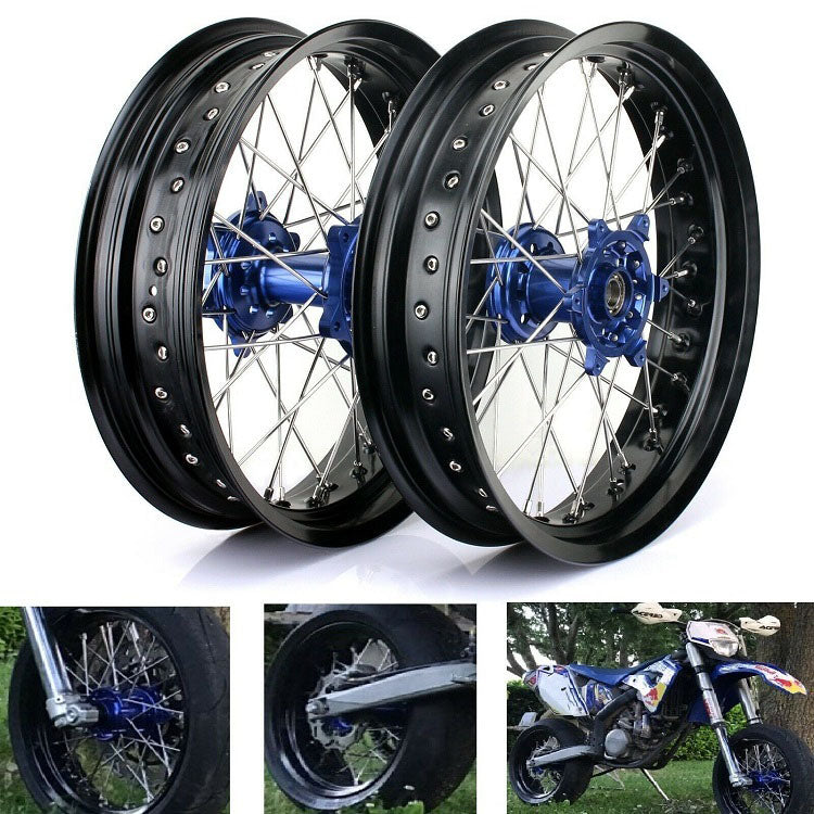 For KTM 125-450 SX SX-F XC XC-F / Husqvarna 250-450 FC TX FX TC / GAS GAS MC250F MC450F Front Rear Spoke Wheel Rim Hub Set