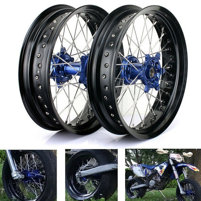 For KTM 125-450 SX SX-F XC XC-F / Husqvarna 250-450 FC TX FX TC / GAS GAS MC250F MC450F Front Rear Spoke Wheel Rim Hub Set