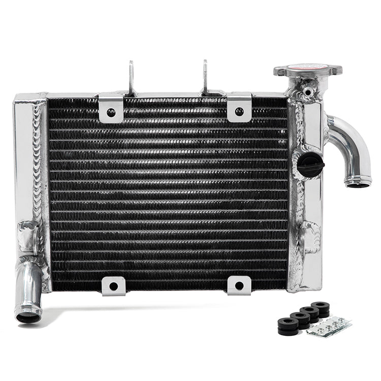Benelli TNT 300 / BN 302 / 302 S / STELS / Keeway RKX Aluminum Radiator 26mm Core TIG-Welded Direct Bolt-On Replacement