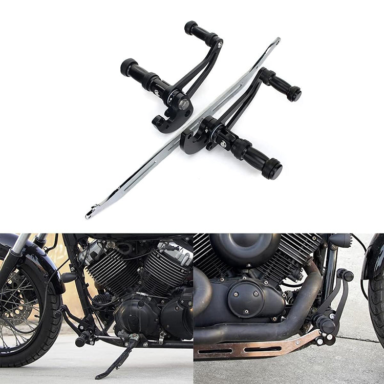 Returned Black Forward Controls For Yamaha XVS650 Dragstar 650 V Star 650 / XVS400 Dragstar 400 / V Star 400 1996-2001