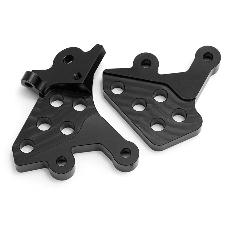 Black Front Foot Pegs Pedal Bracket Set For Sur-ron Light Bee X / Segway X260 / 79Bike Falcon M / E Ride Pro SS 2.0 / 3.0