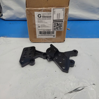 Black Front Foot Pegs Pedal Bracket Set For Sur-ron Light Bee X / Segway X260 / 79Bike Falcon M / E Ride Pro SS 2.0 / 3.0