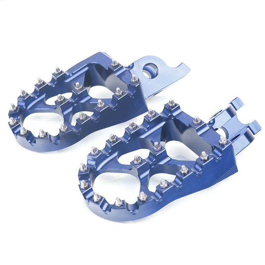 Returned Blue MX Billet Foot Pegs Footrest For Honda CR125/250R CRF450R/X CRF230F CRF1000L CRF450L
