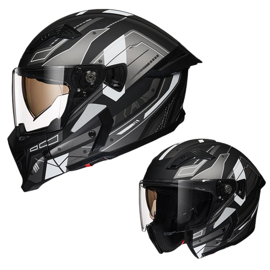 DOT Certification Combined Motorcycle Helmet For Full Face/Half Face/3/4 Face / Reserved Bluetooth headset slot