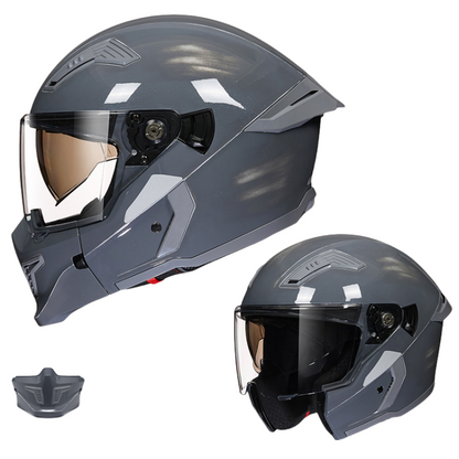 DOT Certification Combined Motorcycle Helmet For Full Face/Half Face/3/4 Face / Reserved Bluetooth headset slot