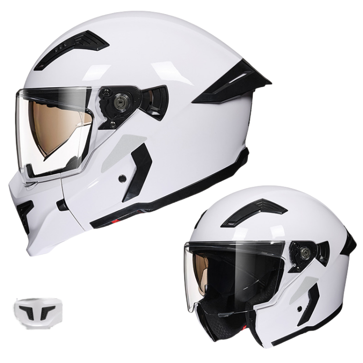 DOT Certification Combined Motorcycle Helmet For Full Face/Half Face/3/4 Face / Reserved Bluetooth headset slot