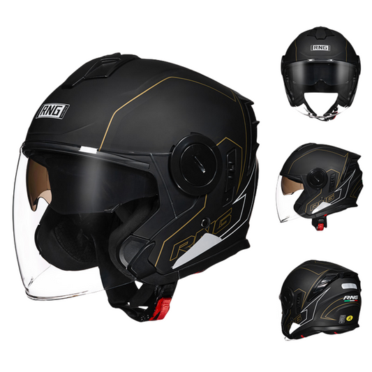 DOT Certified 3/4 Motorcycle Helmet / Riding Helmet / Bluetooth can be installed