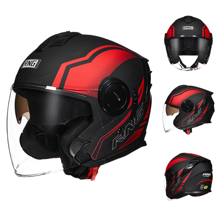 DOT Certified 3/4 Motorcycle Helmet / Riding Helmet / Bluetooth can be installed