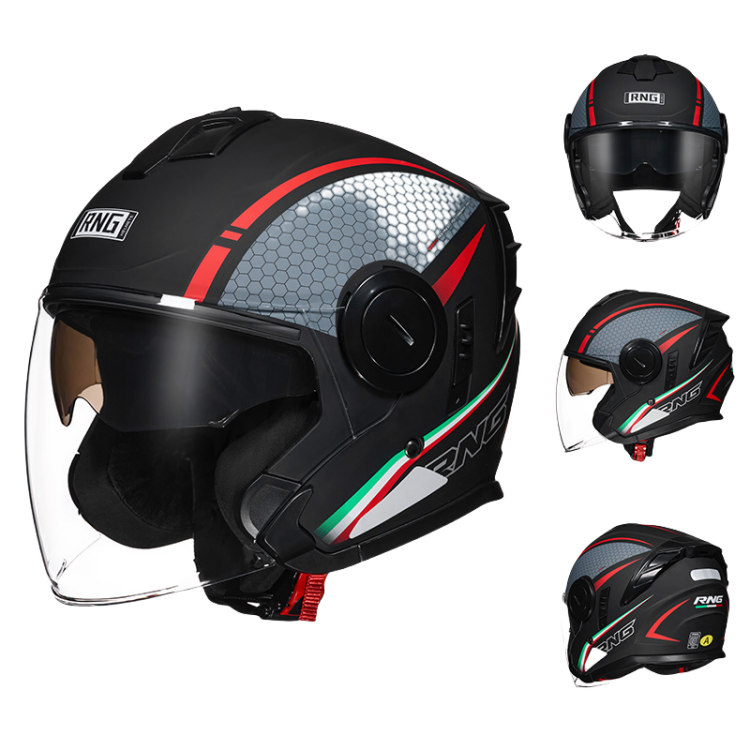 DOT Certified 3/4 Motorcycle Helmet / Riding Helmet / Bluetooth can be installed