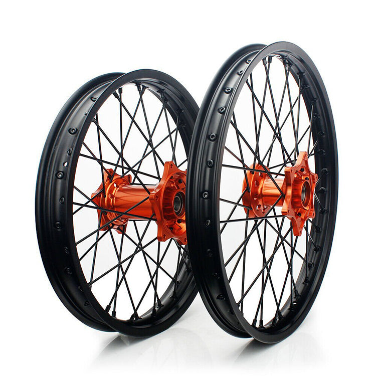 For KTM 125-450 SX SXF XC XCF 2023- / SXF 250 450 Factory Edition 2022-2024 Front Rear Spoke Wheel Rim Hub Set