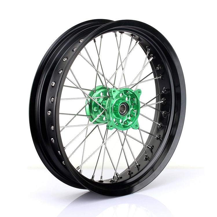 For Kawasaki KX250F KX450F 2006-2018 / KX125 2006-2013 / KX250 2006-2013 2019-2020 Front Rear Spoke Wheel Rim Hub Set